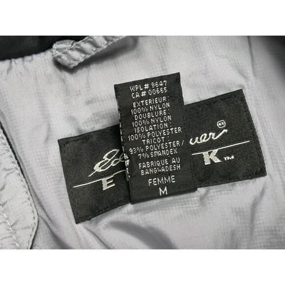 Eddie Bauer EBTEK Puffer Vest Jacket Womens Size M Gray Full Zip Primaloft - Picture 4 of 8